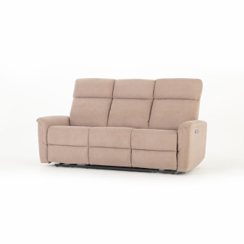 Dion 3 Seater Electric Recliner Sofa, Taupe