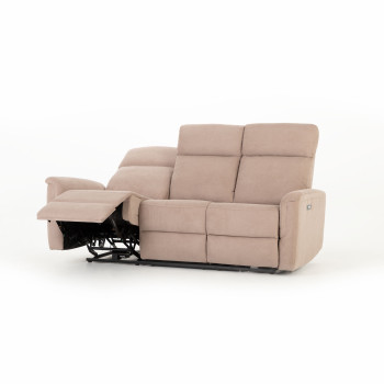 Dion 3 Seater Electric Recliner Sofa, Taupe