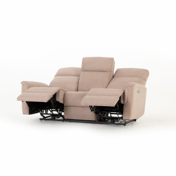 Dion 3 Seater Electric Recliner Sofa, Taupe