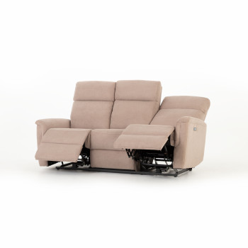 Dion 3 Seater Electric Recliner Sofa, Taupe