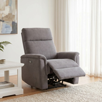 Dion Electric Recliner Chair, Ash