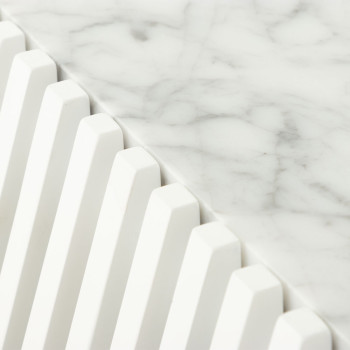 Maya Marble Low Coffee Table, White