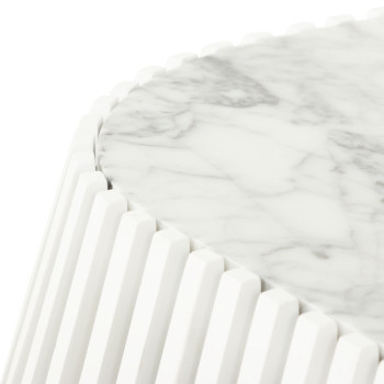 Maya Marble Low Coffee Table, White