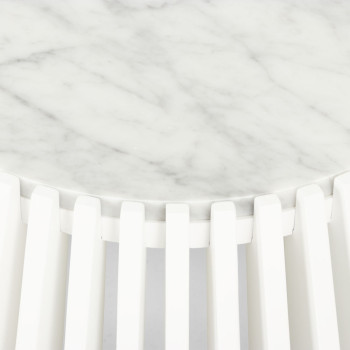 Maya Marble Low Coffee Table, White