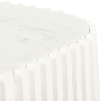 Maya Marble Side Table, White