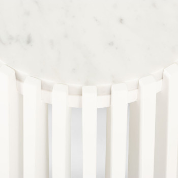 Maya Marble Side Table, White