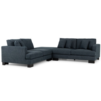 Mayfield Modular 5 Seater Sofa With Ottoman, Midnight Blue