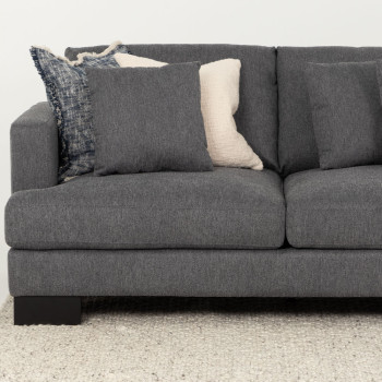 Mayfield Modular 5 Seater Sofa With Ottoman, Dark Grey