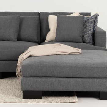 Mayfield Modular 5 Seater Sofa With Ottoman, Dark Grey