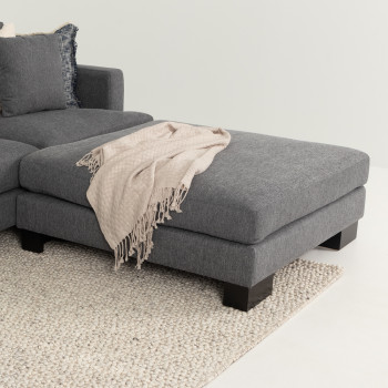 Mayfield Ottoman, Dark Grey