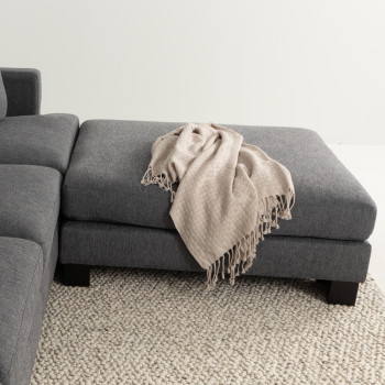 Mayfield Ottoman, Dark Grey