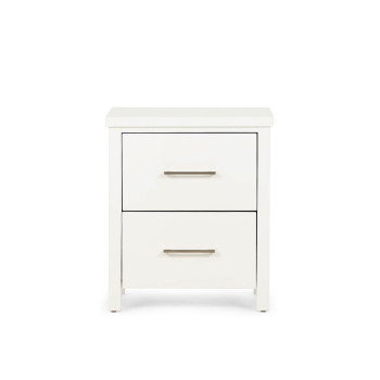 Miller 2 Drawer Bedside, White