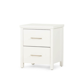Miller 2 Drawer Bedside, White