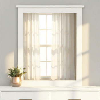 Miller Small Mirror, White