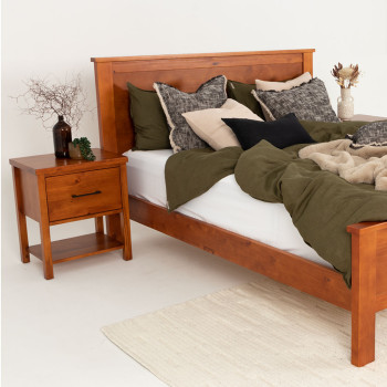 Miller Double Bed Frame, Light