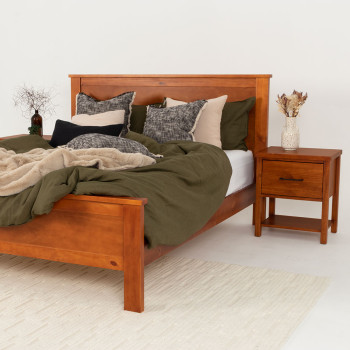 Miller Double Bed Frame, Light