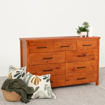 Miller 9 Drawer Lowboy, Light