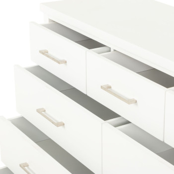 Miller 9 Drawer Lowboy, White