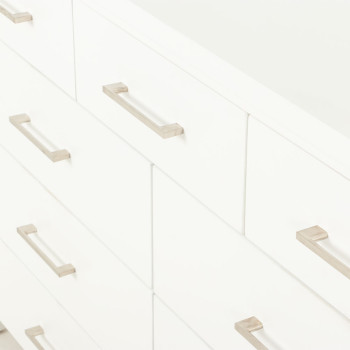 Miller 9 Drawer Lowboy, White