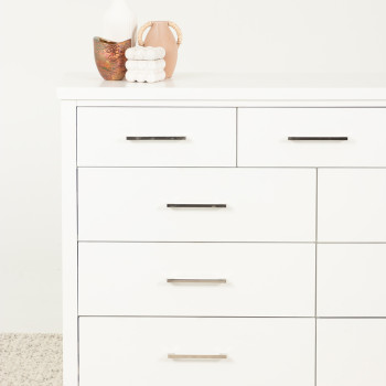 Miller 9 Drawer Lowboy, White