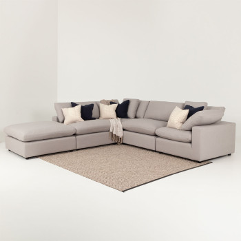 Marlo Modular Corner Sofa, Light Grey