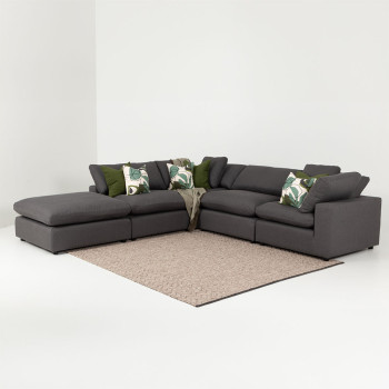Marlo Modular Ottoman, Dark Grey