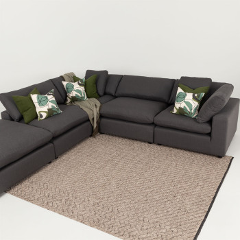 Marlo Modular Ottoman, Dark Grey