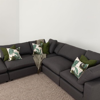 Marlo Modular Ottoman, Dark Grey