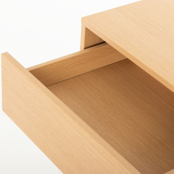 Myra 3 Drawer Bedside KD, Light Oak