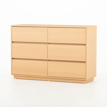Myra 6 Drawer Lowboy, Light Oak