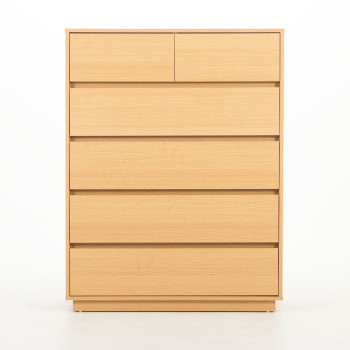 Myra 6 Drawer Tallboy, Light Oak