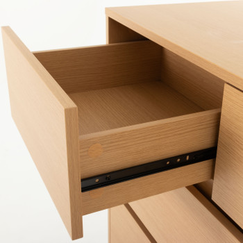 Myra 6 Drawer Tallboy, Light Oak