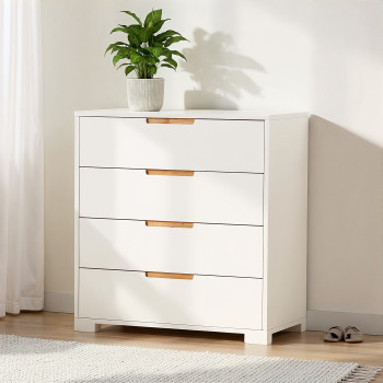 Nova 4 Drawer Chest - W80, White