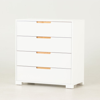 Nova 4 Drawer Chest - W80, White