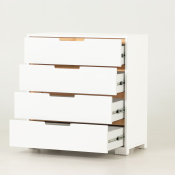 Nova 4 Drawer Chest - W80, White