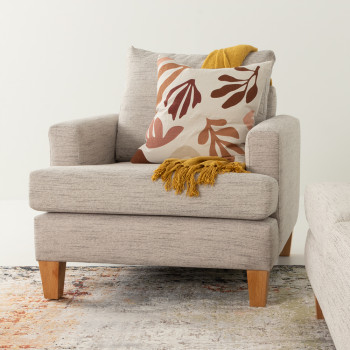 Paige 1 Seater Sofa, Brooklyn Oyster