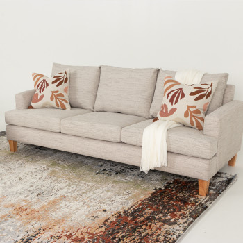 Paige 3 Seater Sofa, Brooklyn Oyster