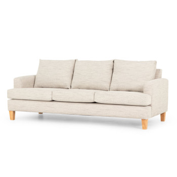 Paige 3 Seater Sofa, Brooklyn Oyster