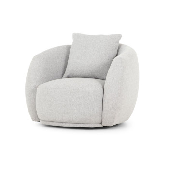 Laura Swivel Chair, Light Grey