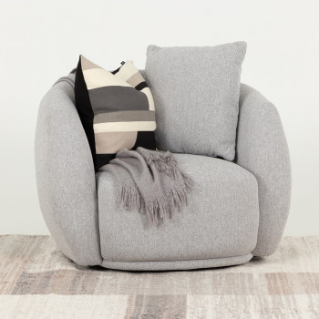 Laura Swivel Chair, Light Grey