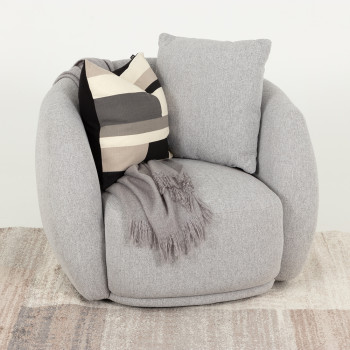Laura Swivel Chair, Light Grey