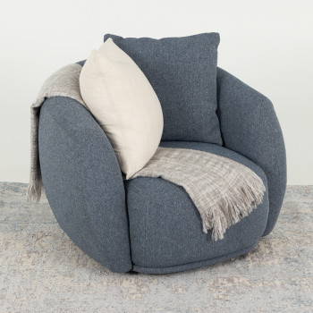 Laura Swivel Chair, Blue