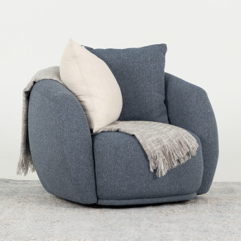 Laura Swivel Chair, Blue