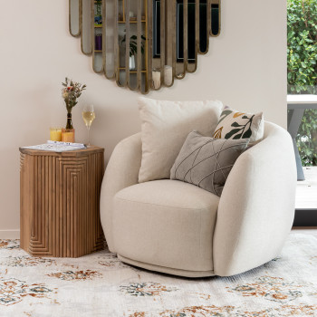 Laura Swivel Chair, Oatmeal