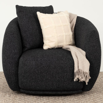 Laura Swivel Chair, Charcoal