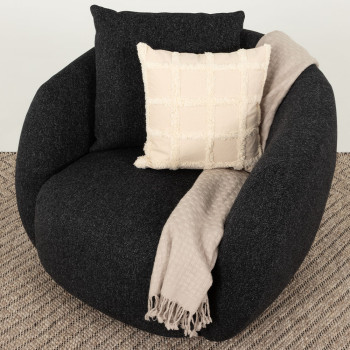Laura Swivel Chair, Charcoal
