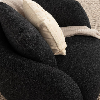 Laura Swivel Chair, Charcoal