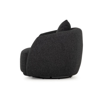 Laura Swivel Chair, Charcoal