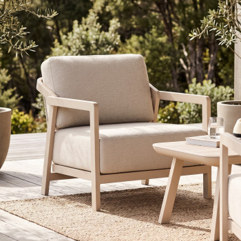 Rhodes Outdoor One Seater, Taupe