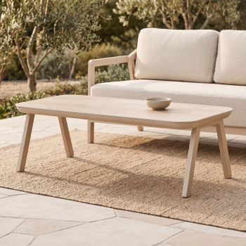 Rhodes Outdoor Coffee Table - W115, Taupe